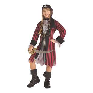 Caribbean Princess Pirate Kids Costume Multicoloured Small