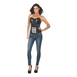 Warner Bros Catwoman Adult Corset Black & White