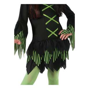 Lime Witch Kids Costume Black & Green