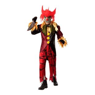 Crazy Killer Clown Costume Multicoloured