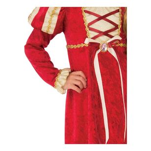 Medieval Princess Kids Costume Red & Gold