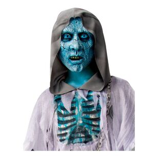 White Demon Hooded Robe Kids Costume Multicoloured Large