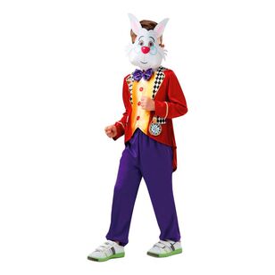 Disney White Rabbit Wonderland Kids Costume Multicoloured