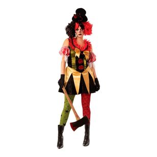 Evil Clown Lady Costume Multicoloured