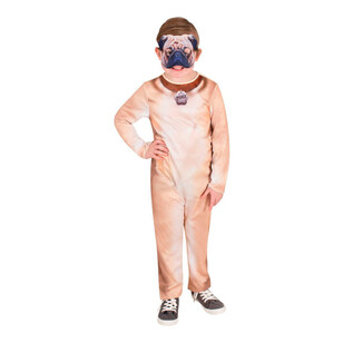 Pug Dog Kids Costume Brown