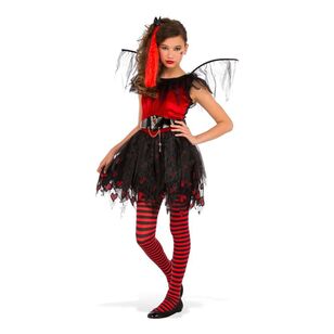 Punk Cupid Kids Costume Black & Red