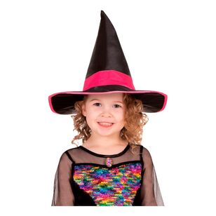 Rainbow Colour Magic Witch Luxe Costume Multicoloured