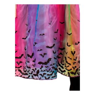 Rainbow Colour Magic Witch Luxe Costume Multicoloured