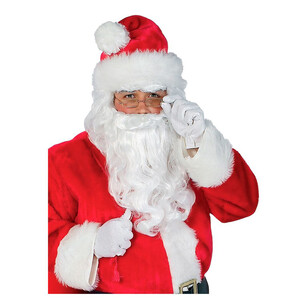 Santa Suit 12 Piece Adult Costume Set Red & White Standard