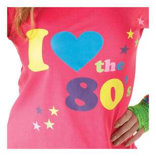 I Love The 80s Adult T-Shirt Multicoloured