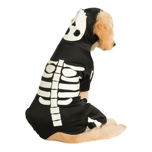Skeleton Pet Hoodie Black & White