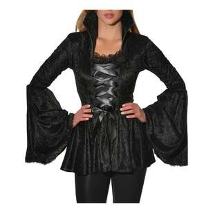 Soul Crushed Velvet Adult Top Black Standard