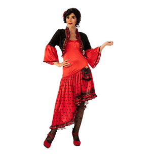 Spanish Dancer Adult Costume Red & Black