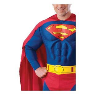 Superman Muscle Chest Adult Costume Blue, Red & Yellow Small
