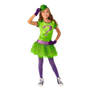 The Riddler Deluxe Tutu Kids Costume Multicoloured