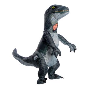 Velociraptor Blue Inflatable Kids Costume Multicoloured Child