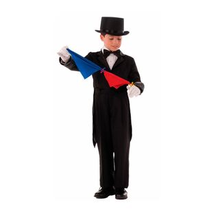 Magician Tailcoat Kids Costume Multicoloured Medium