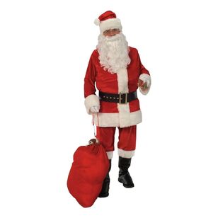 Santa Velvet Suit Adult Costume Multicoloured Standard