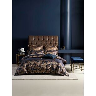 Grace by Linen House Verity Quilt Cover Set Navy
