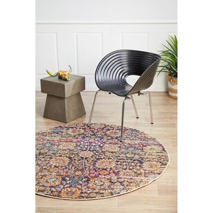 Rug Culture Zolan Transitional Round Rug Multicoloured