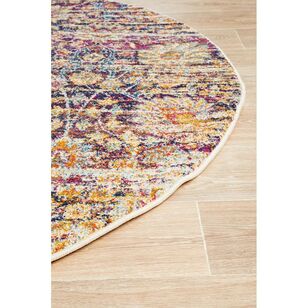 Rug Culture Zolan Transitional Round Rug Multicoloured