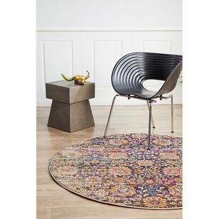 Rug Culture Zolan Transitional Round Rug Multicoloured