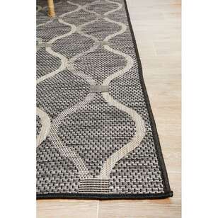 Rug Culture Terrace Trellis Indoor/Outdoor Rug Black