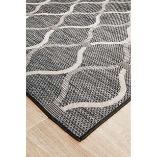 Rug Culture Terrace Trellis Indoor/Outdoor Rug Black