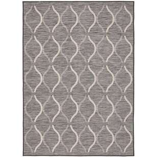 Rug Culture Terrace Trellis Indoor/Outdoor Rug Black