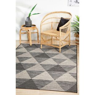 Rug Culture Terrace Geo Indoor/Outdoor Rug Black