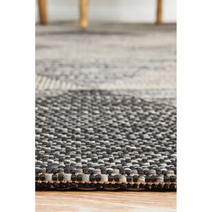 Rug Culture Terrace Geo Indoor/Outdoor Rug Black