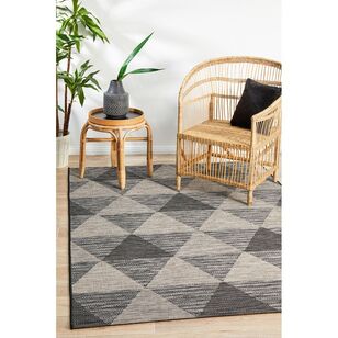 Rug Culture Terrace Geo Indoor/Outdoor Rug Black