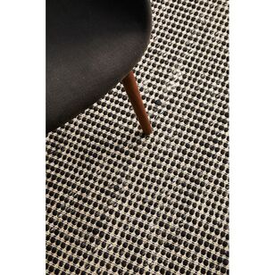 Rug Culture Carlos Felted Wool Rug Black & Natural