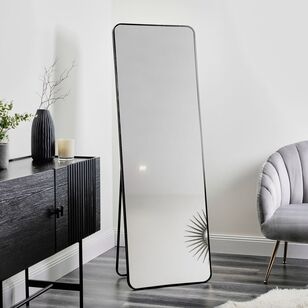 Cooper & Co Elle Black Leaning Wall Mirror II Black 165 x 56 cm