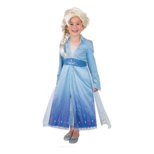 Disney Frozen 2 Elsa Premium Wig & Costume Multicoloured 6 - 8 Years