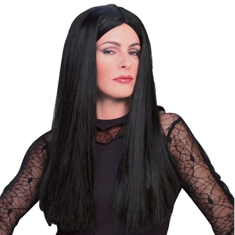 The Addams Family Morticia Adult Wig Black