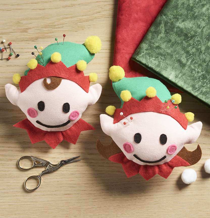 Christmas Elf Head Pin Cushion Project