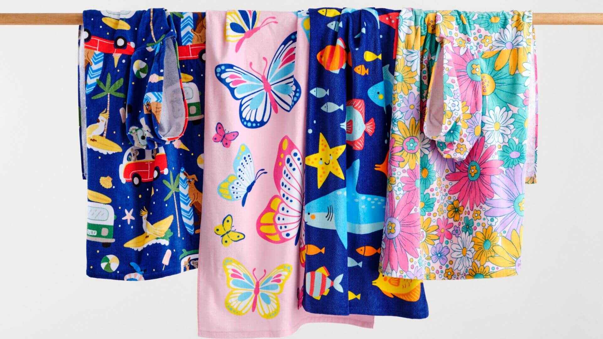 Colourful Kids' Beach Towels