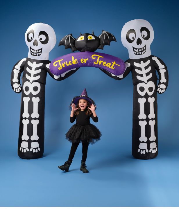 Shop Spooky Hollow Inflatable Skeleton Arch