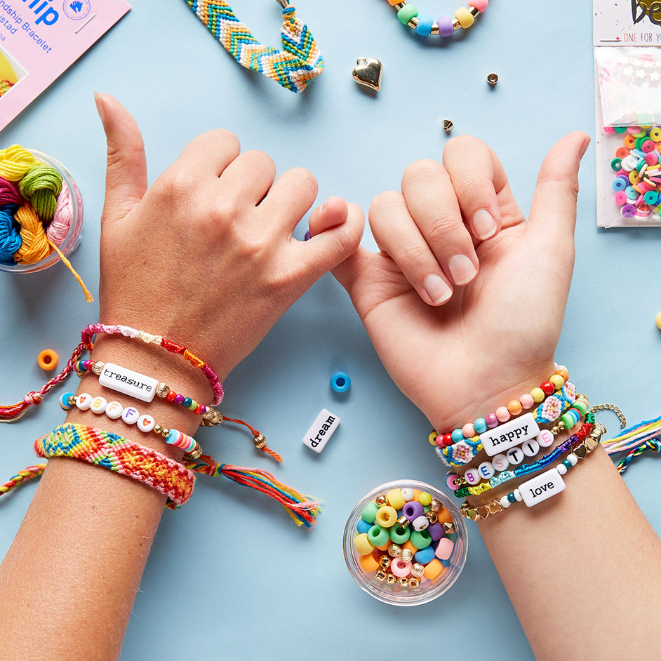 Easy Braided Friendship Bracelets with Letter Beads - Projects