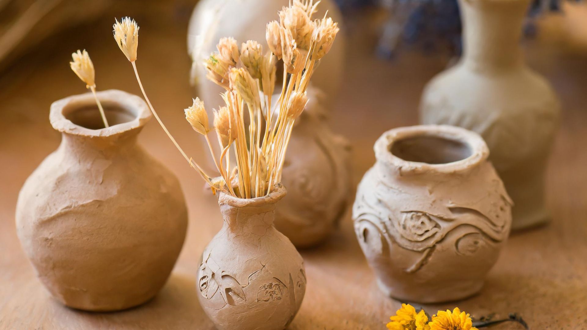 Air Dry Clay Miniature Vases