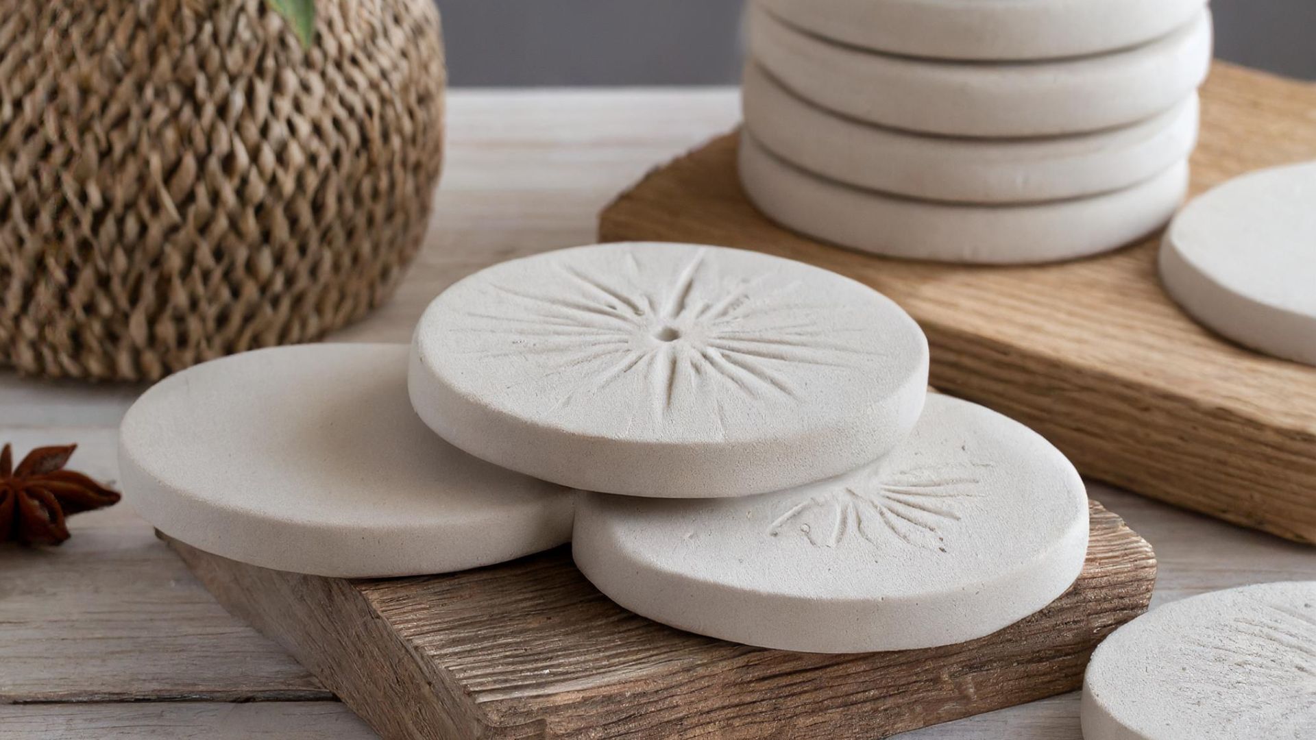 Air Dry Clay Decorative Coasters