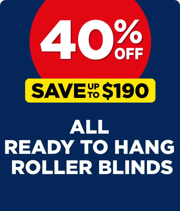 40% Off All Ready To Hang Roller Blinds