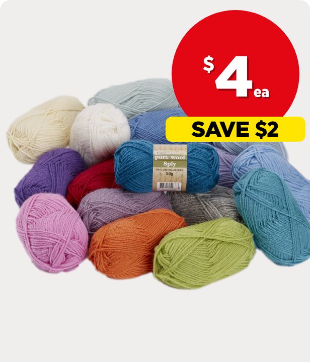 $4 each 4 Seasons Pure Wool Yarn 50 g