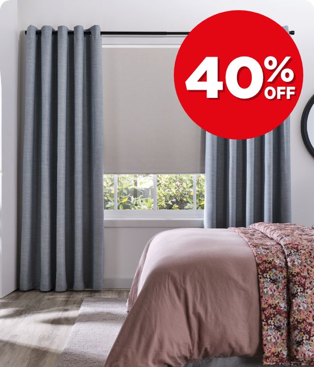 40% Off Ready to Hang Curtains & Indoor Blinds