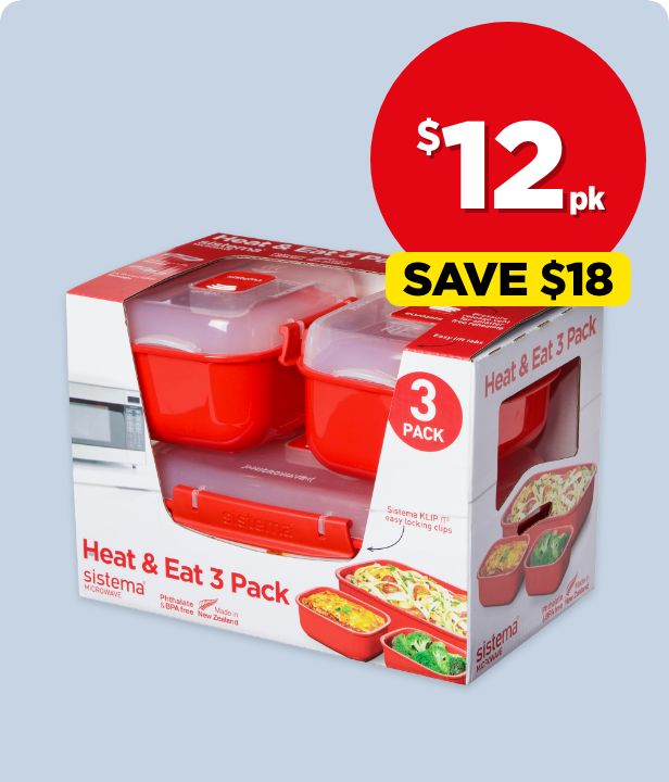 $12 pack Sistema Microwave Heat & Eat 3 Pack