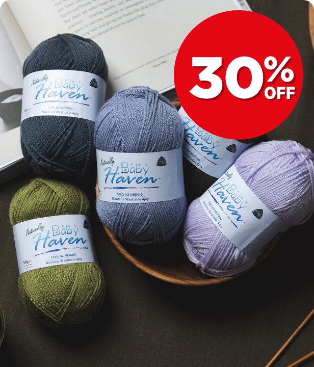 30% Off Naturally Baby Haven Yarn 50 g
