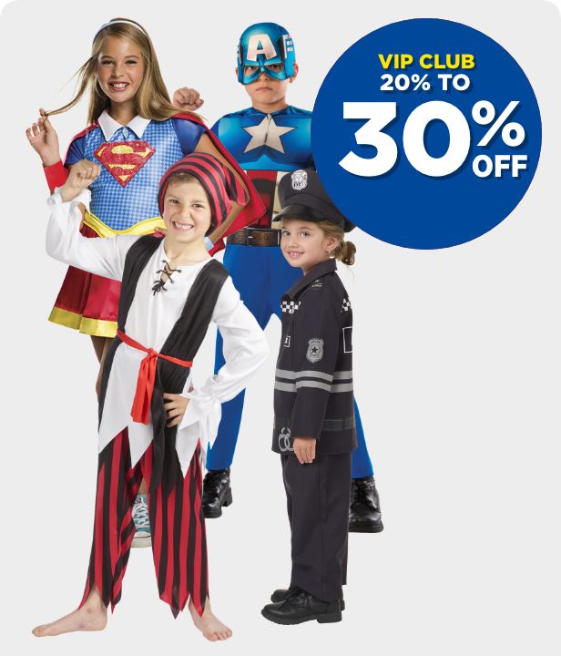 VIP CLUB 20% To 30% Off Adults & Kids' Costumes