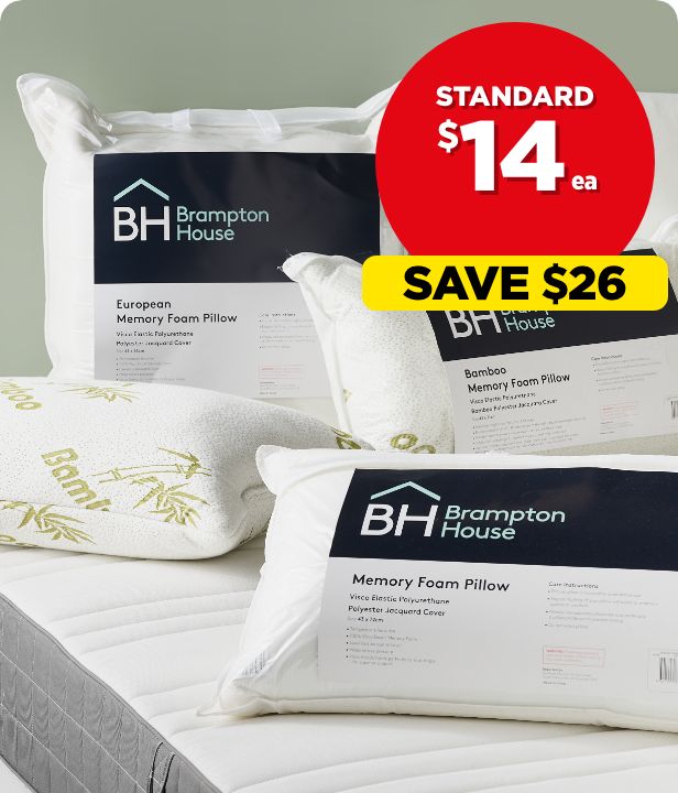 $14 each Brampton House Memory Foam Pillows (Standard)