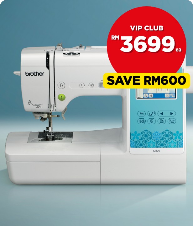 VIP CLUB RM3699 each Brother INNOV-IS M370 Embroidery Sewing Machine